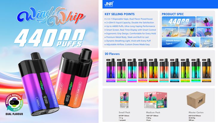 Jnr Windwhip 44k Puff Double Mesh Wholesale high quality